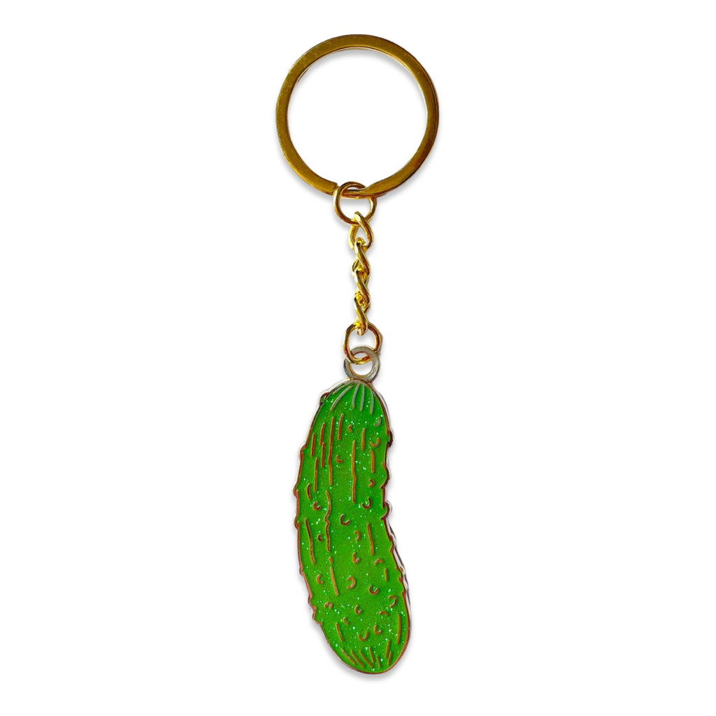 Pickle Enamel Keychain.