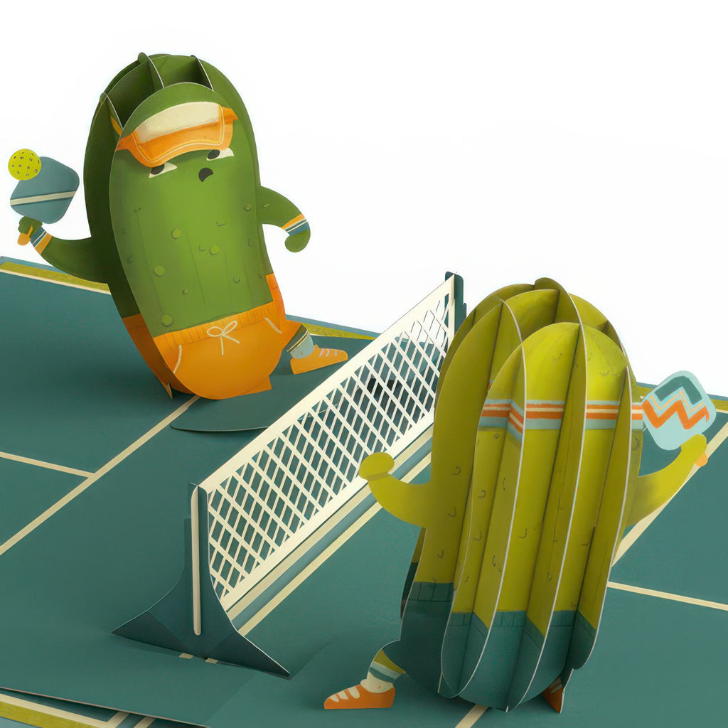 Pickleball Birthday Baller Pop-Up Card.