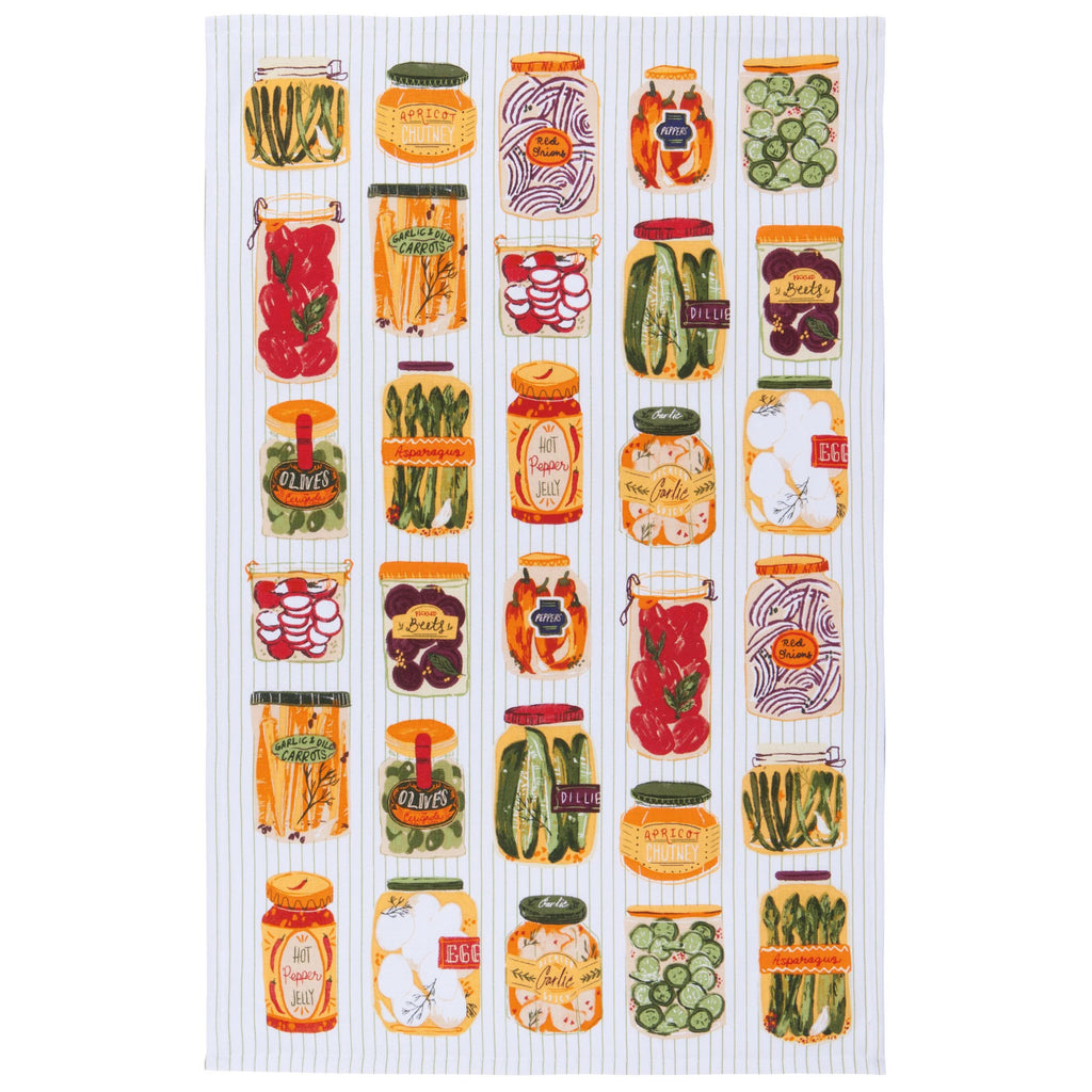 Pickling Printed Cotton Dishtowel.