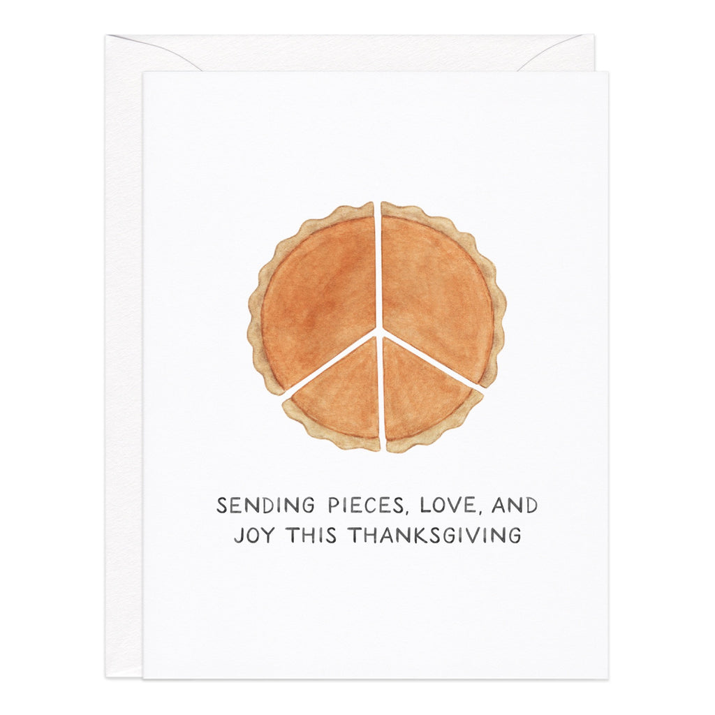 Pieces, Love, and Joy Thanksgiving Card.