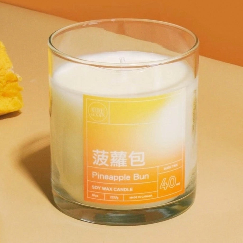 Pineapple Bun Scented Soy Wax Blend Candle.