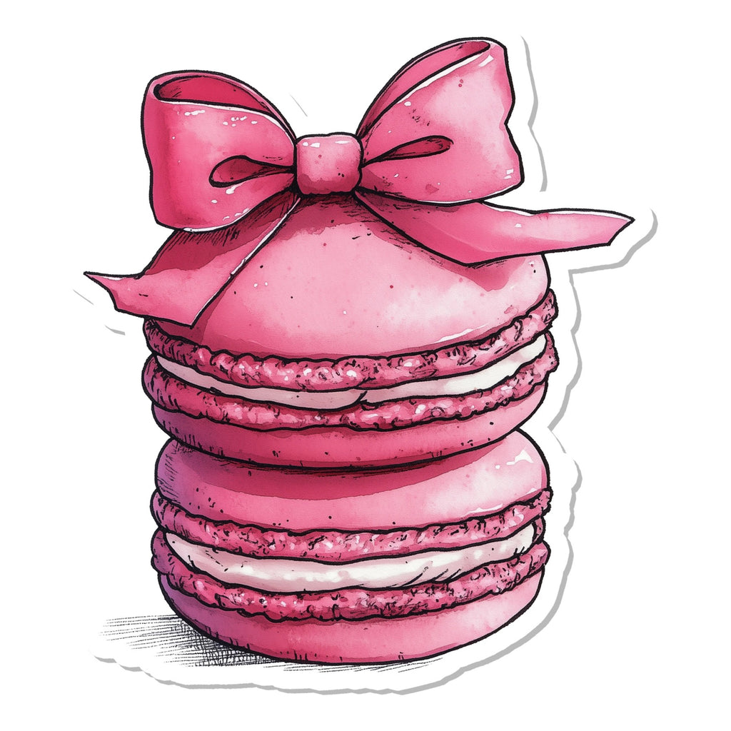 Pink Macarons Sticker.