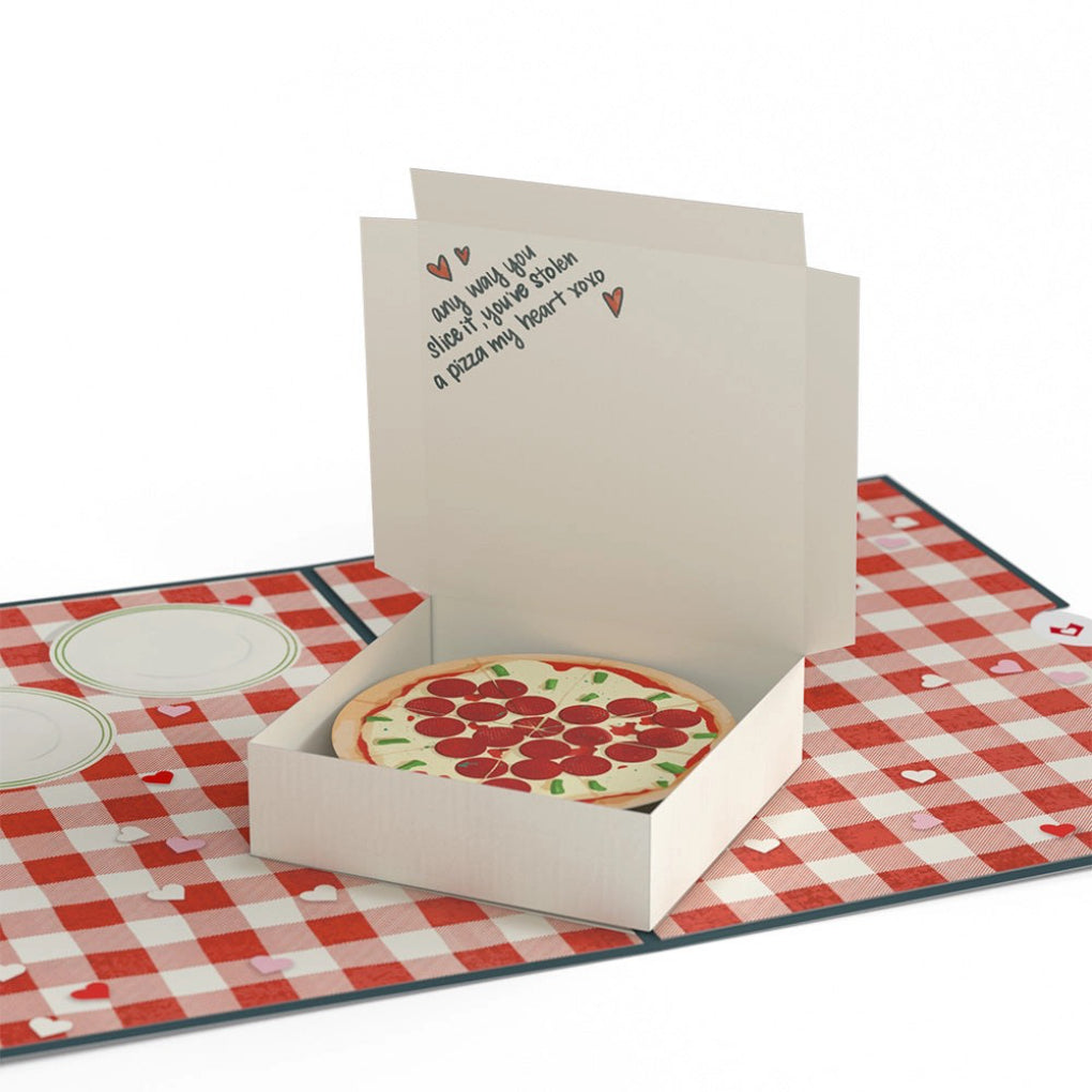 Pizza Love Pop-Up Card.