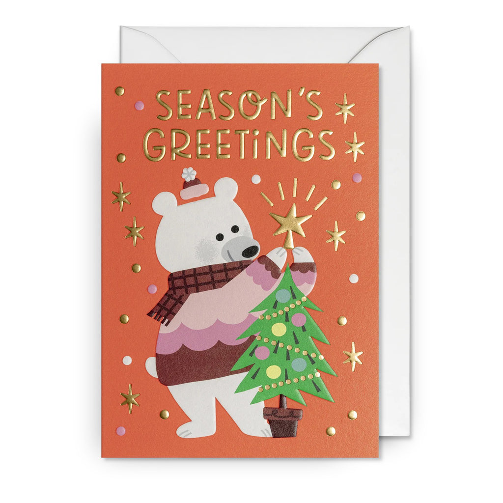 Polar Bear Seasons Greetings Card.