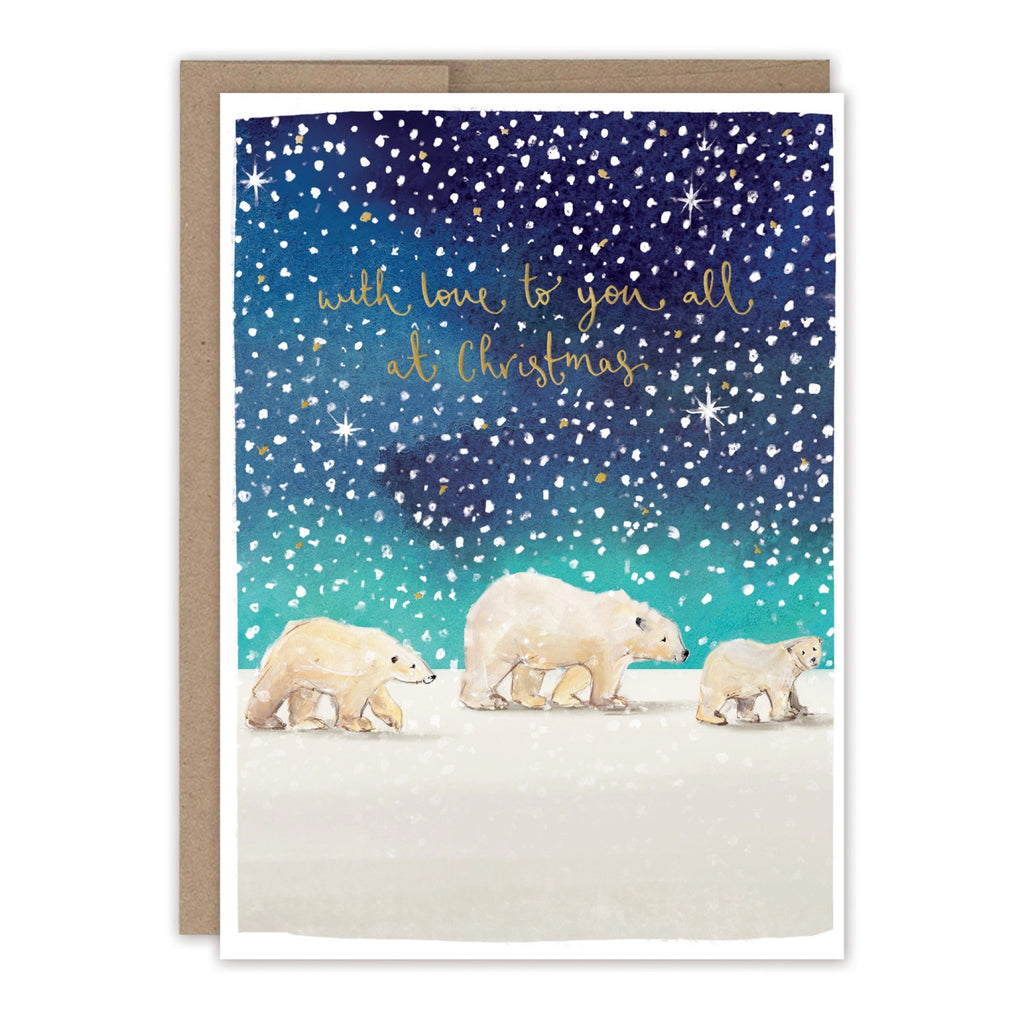 Polar Bears Love To You All Holiday Card.