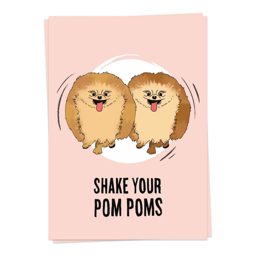 Pom Poms Birthday Card.