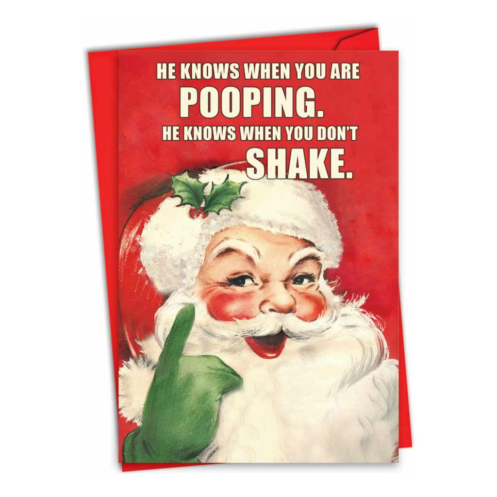 Pooping Christmas Card.