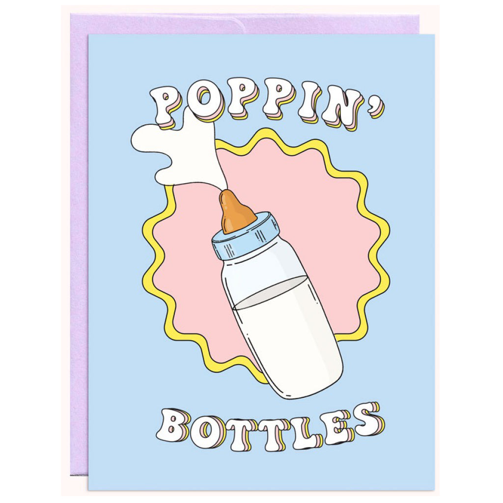 Poppin' Bottles Baby Card.