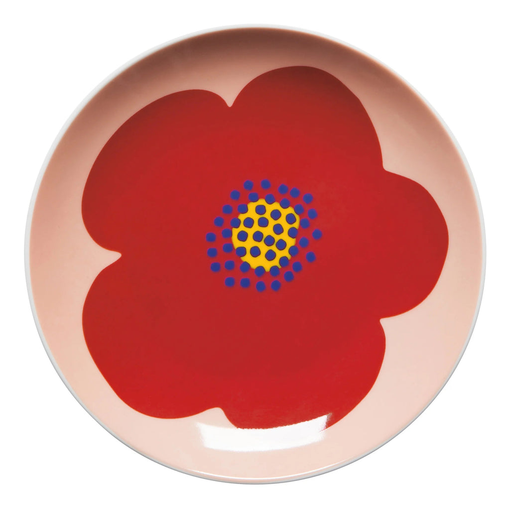 Poppy Appetizer Red Plate.