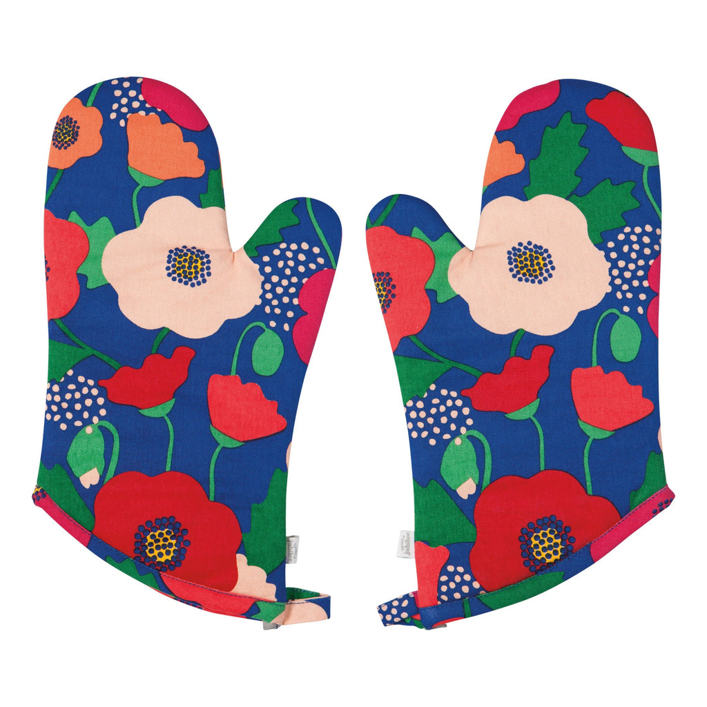 Poppy Packaged Mitts Set of 2.