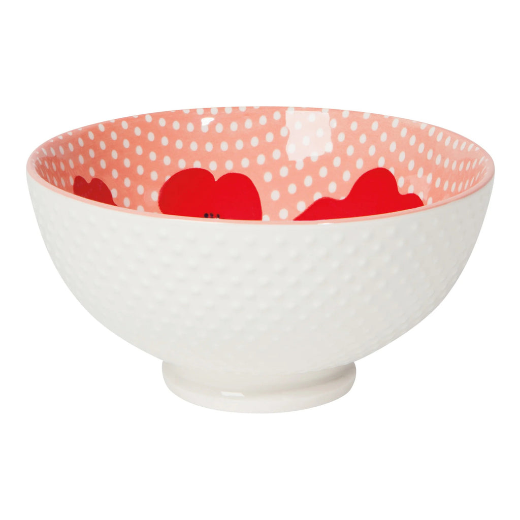 Poppy Stamped Bowl 6 inch.