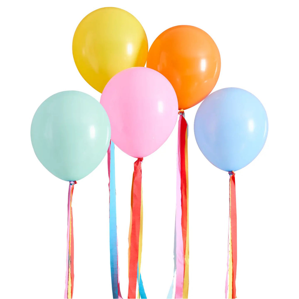 Premium Bright Latex Balloons & Tassel Tails.