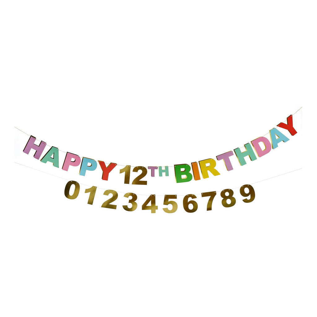 Premium Brights 'Happy Birthday' Customisable Banner.