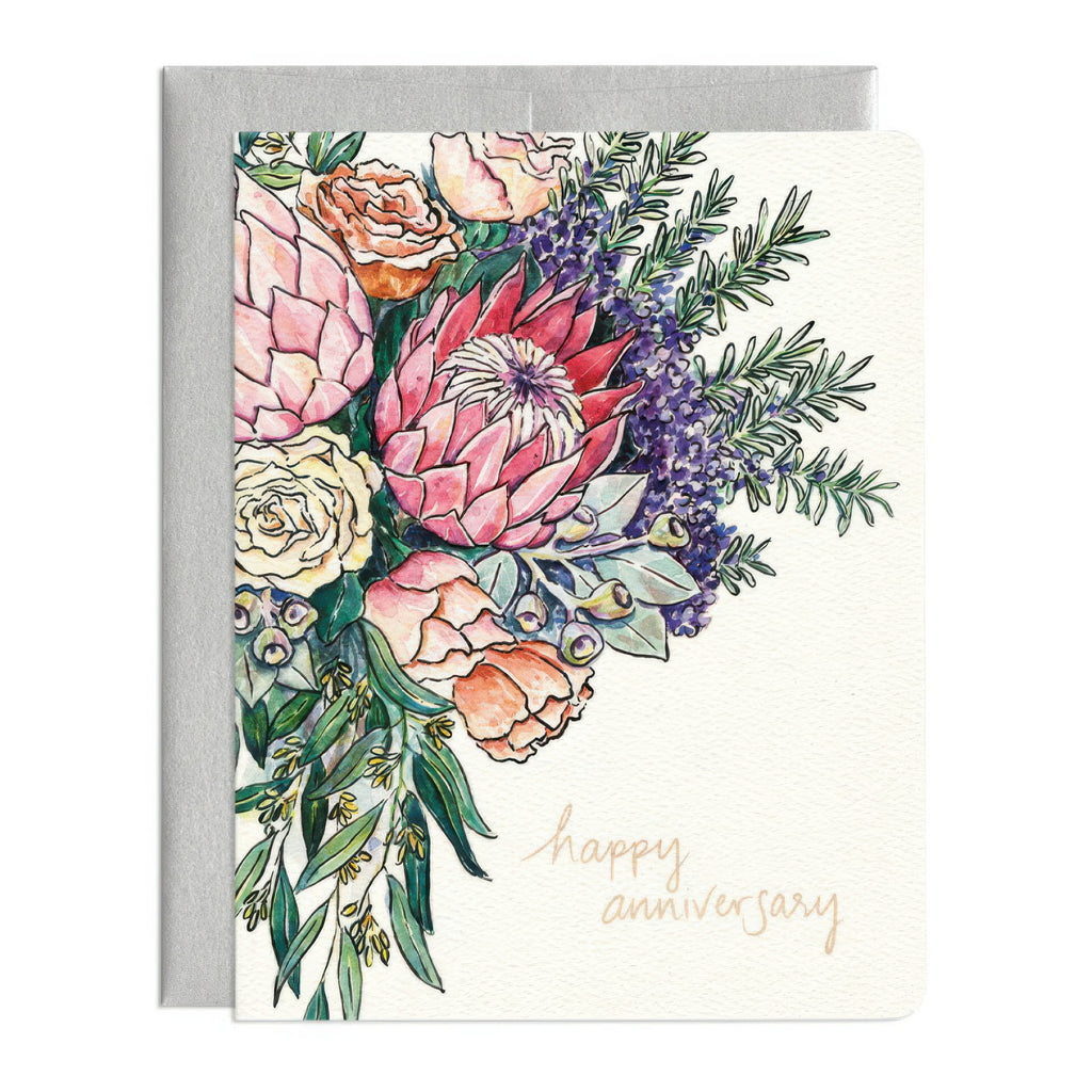Protea Anniversary Card.