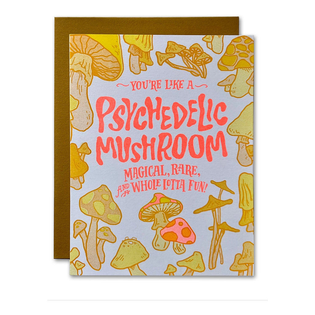 Psychedelic Mushroom Friendship Card.