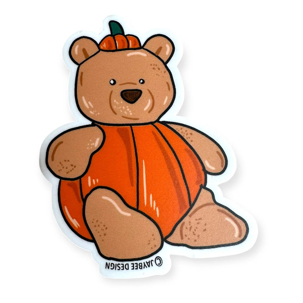 Pumpkin Bear Sticker.