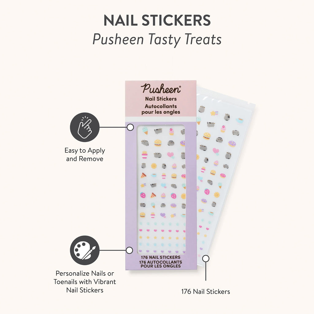 Pusheen Tasty Treats Nail Stickers features.