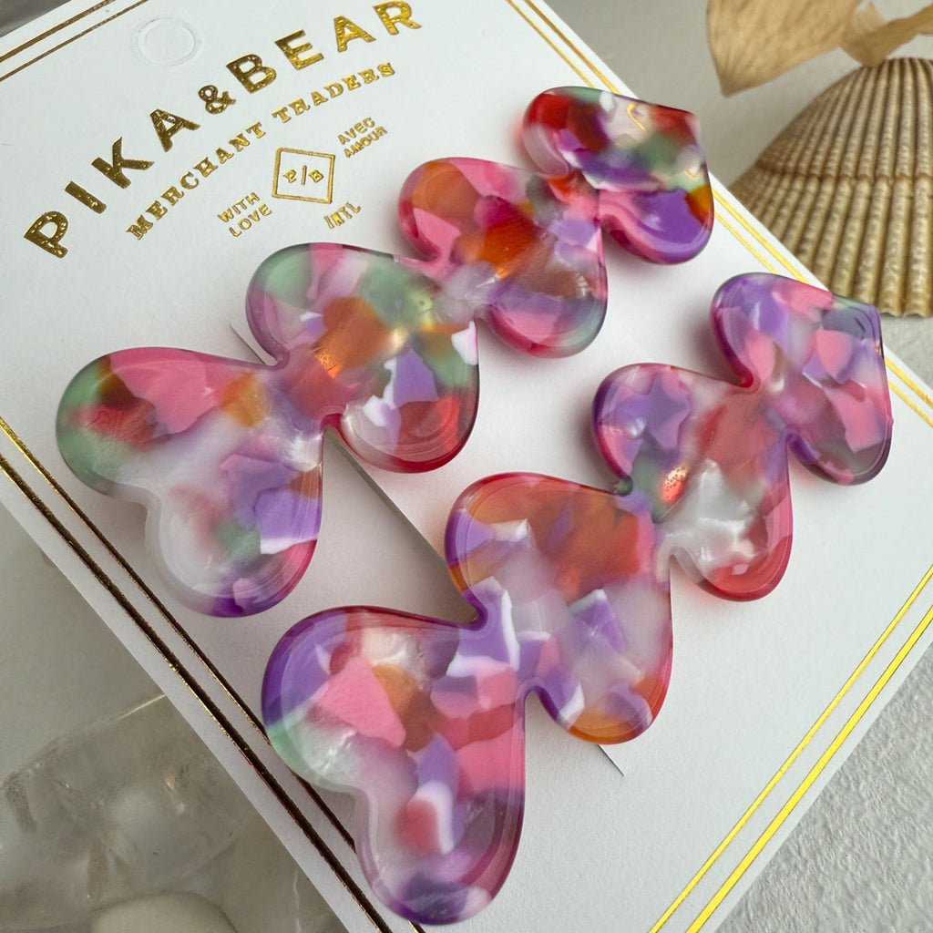 Quadruple Heart Duckbill Hair Clip Burano packaging.