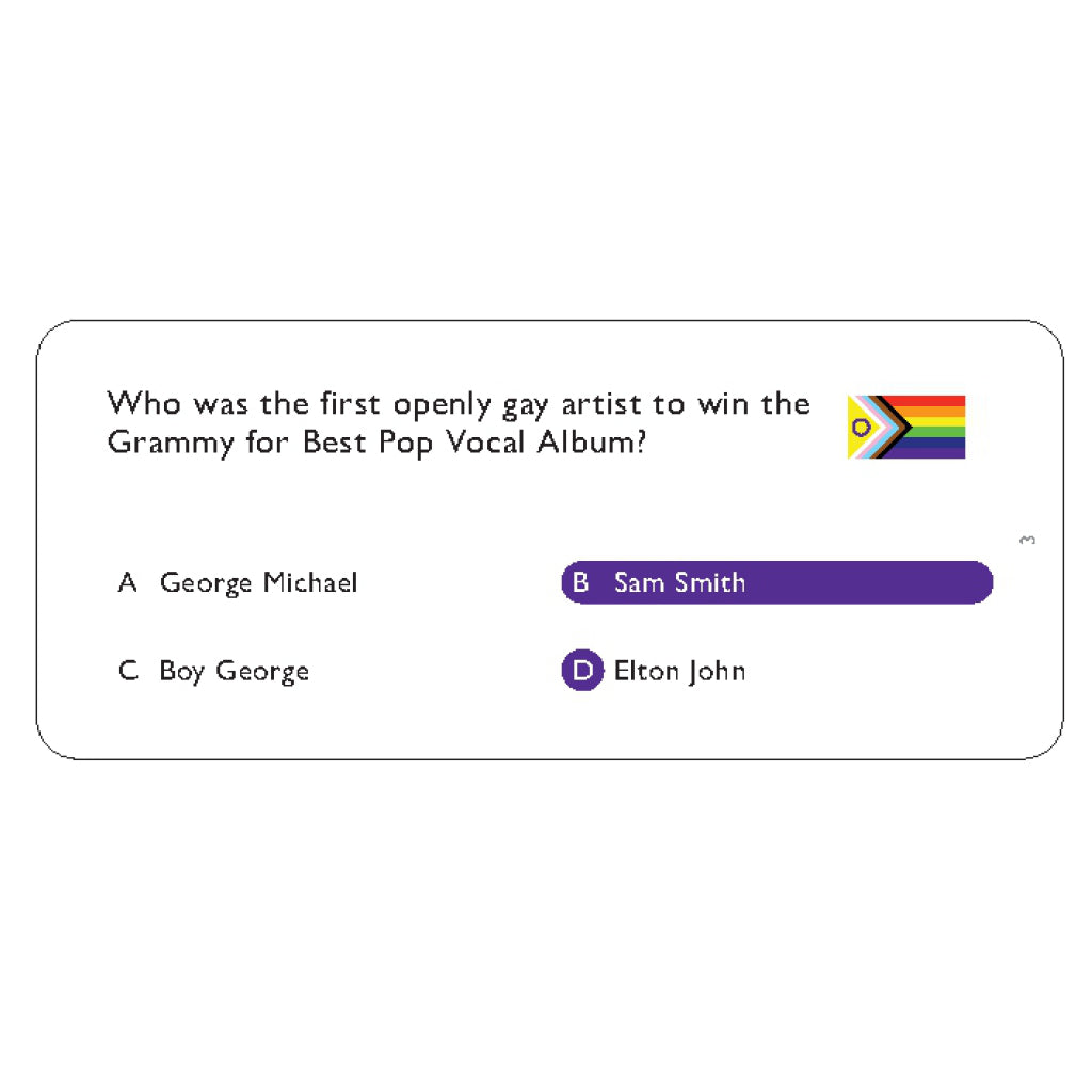 Queer Trivia sample card 3.