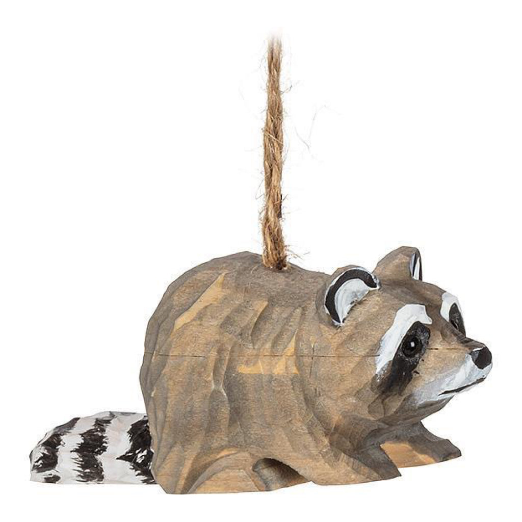 Raccoon Carved Ornament.