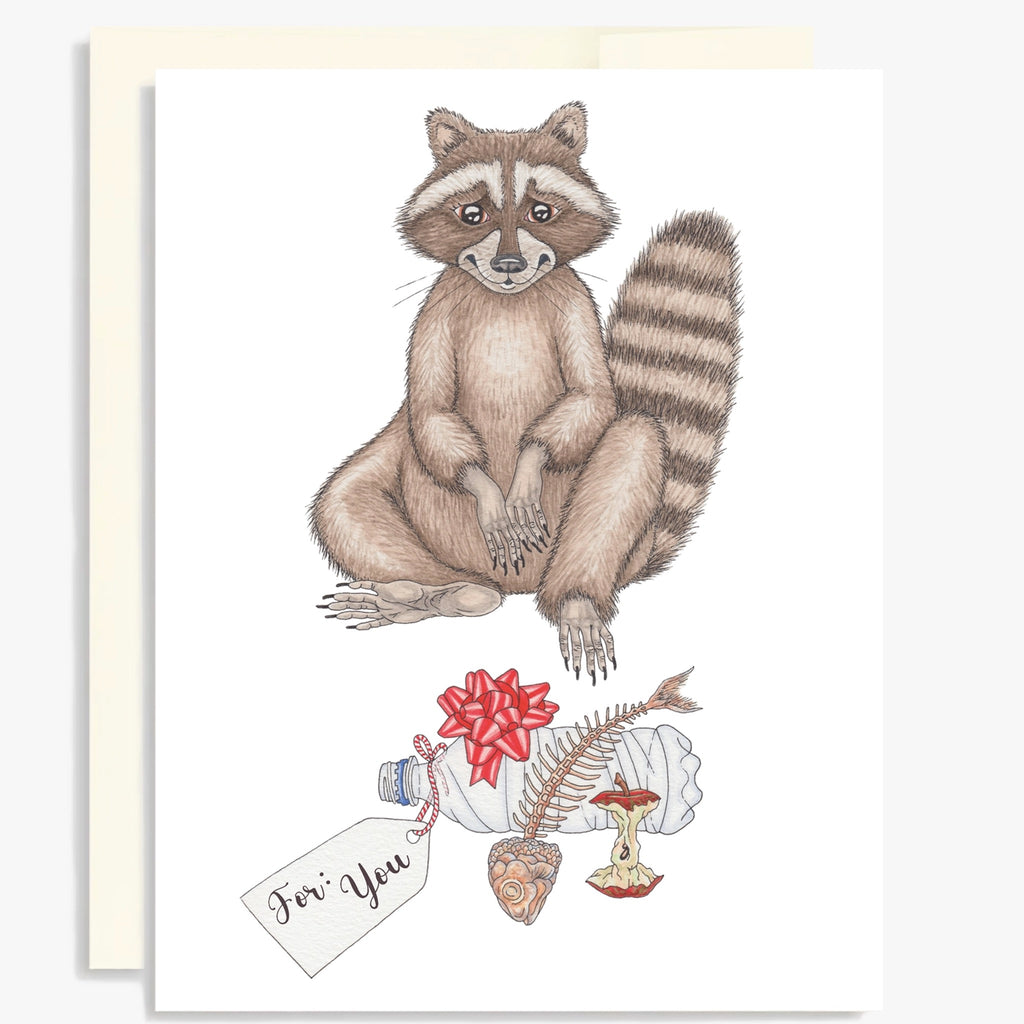 Raccoon Gifting Card.