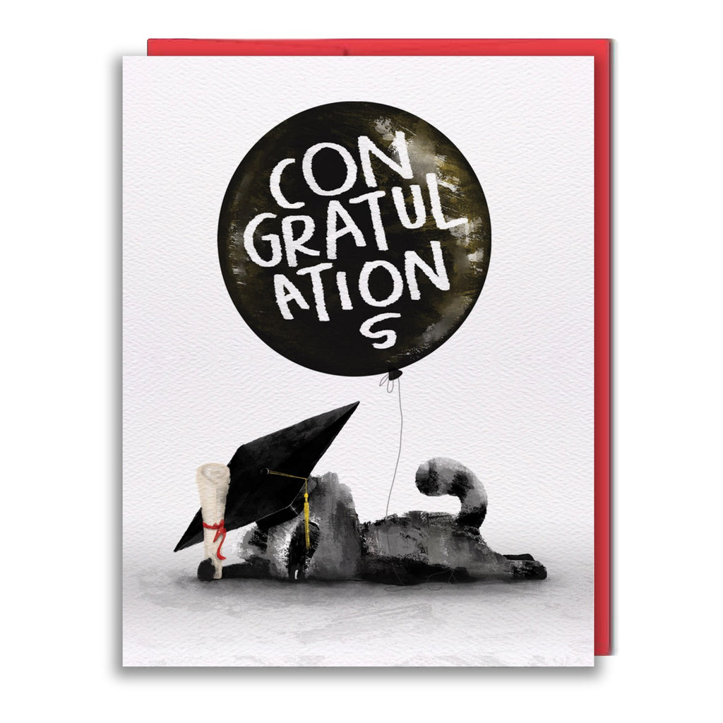 Raccoon Grad Greeting Card.