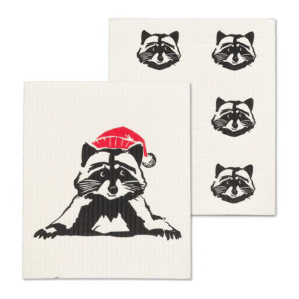 Raccoon with Hat Swedish Dishcloths.