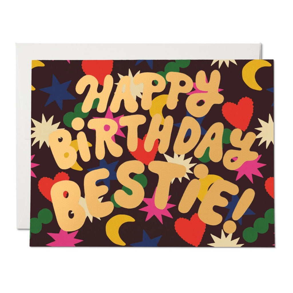 Rainbow Charms Birthday Greeting Card.