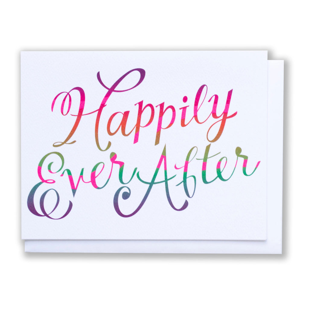 Rainbow Happily Ever After Card.