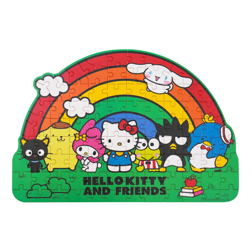 Rainbow Hello Kitty And Friends Wooden Jigsaw Puzzle.