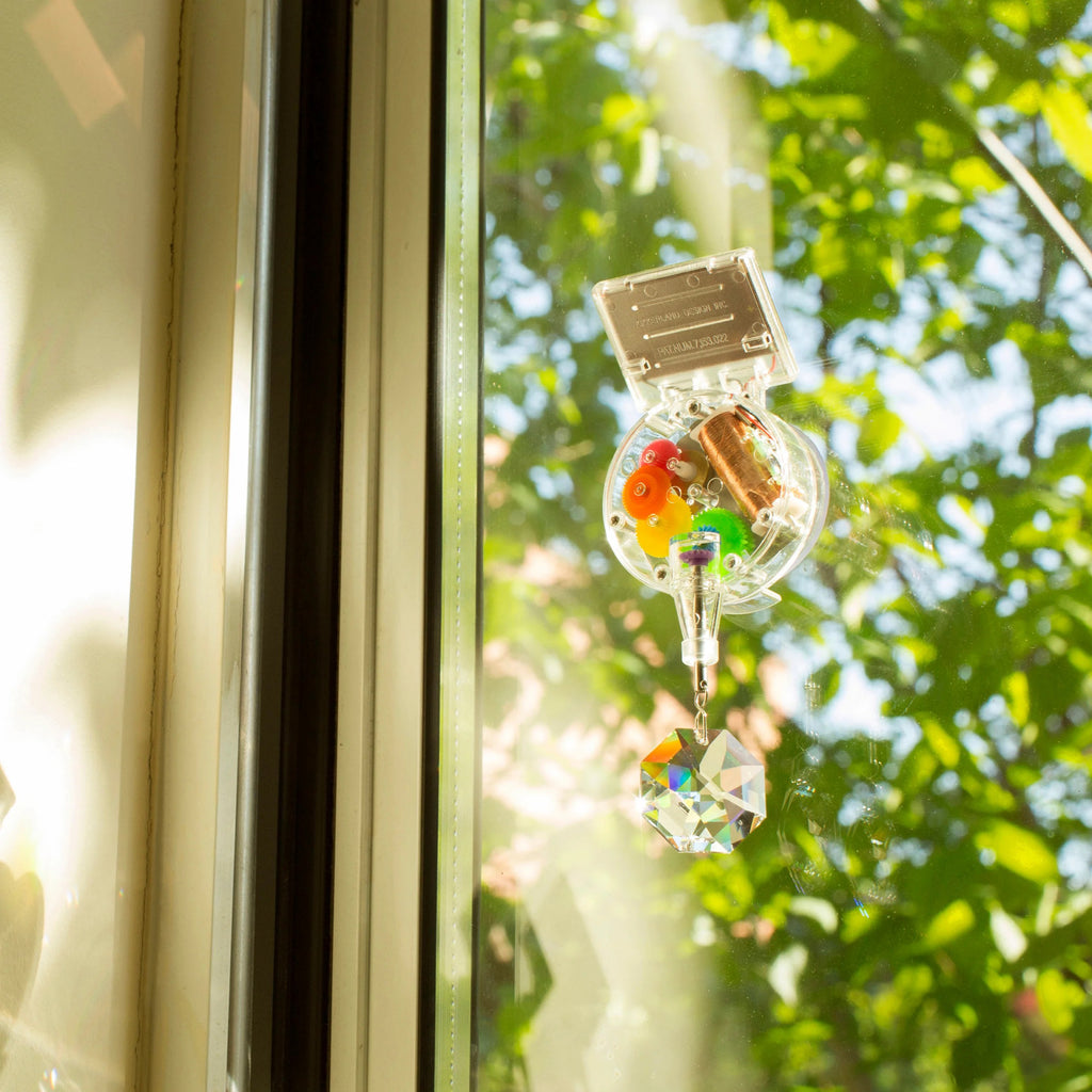 Rainbowmaker in window.