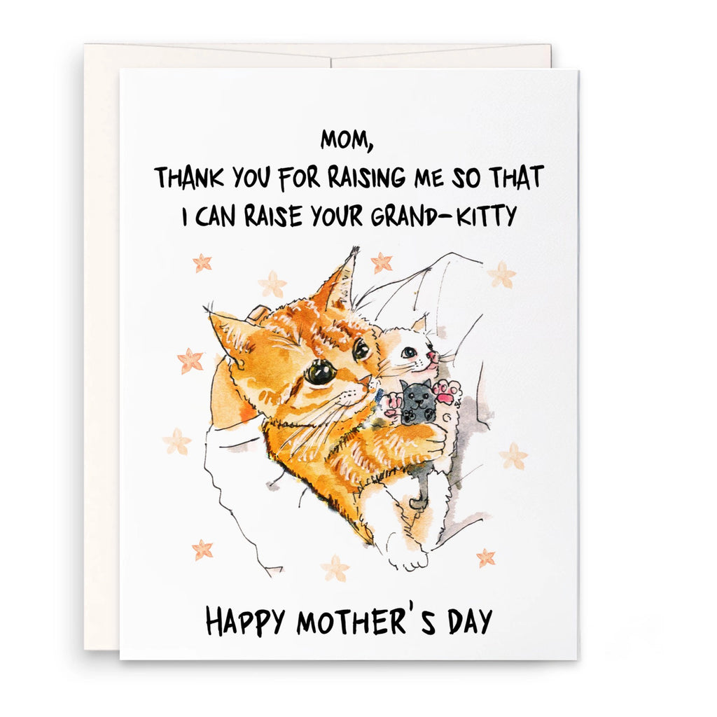Ala Rasise Card Raise Grand Kitty Mother's Day Card | Liyana Studio – Outer Layer