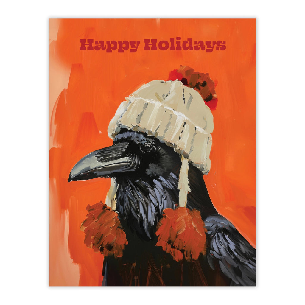 Raven Happy Holidays Card.