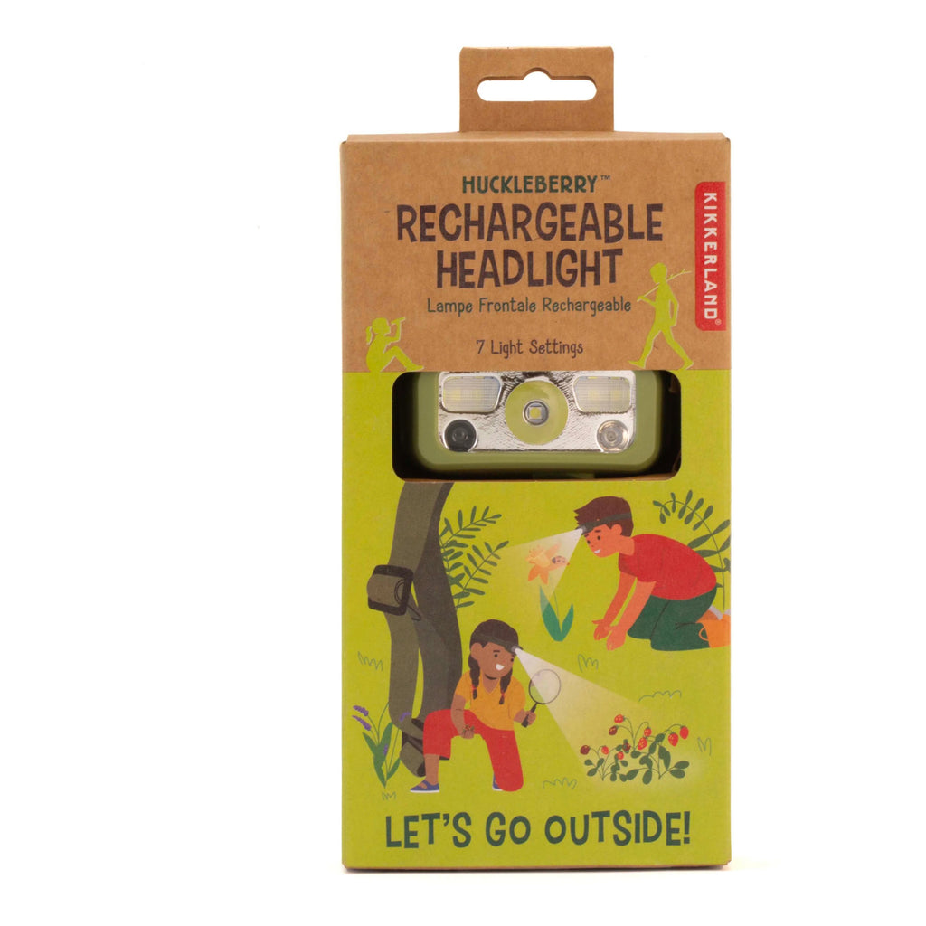 Rechargeable Headlight packaging.