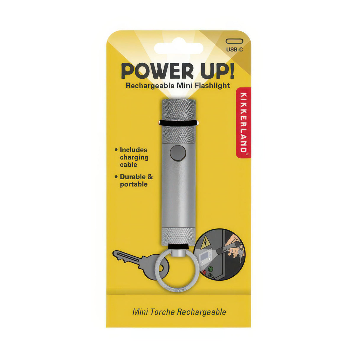 Rechargeable Mini Flashlight | Kikkerland – Outer Layer