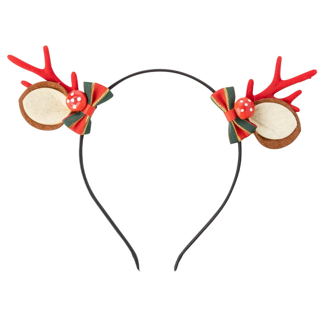 Reindeer Antler Headband red.