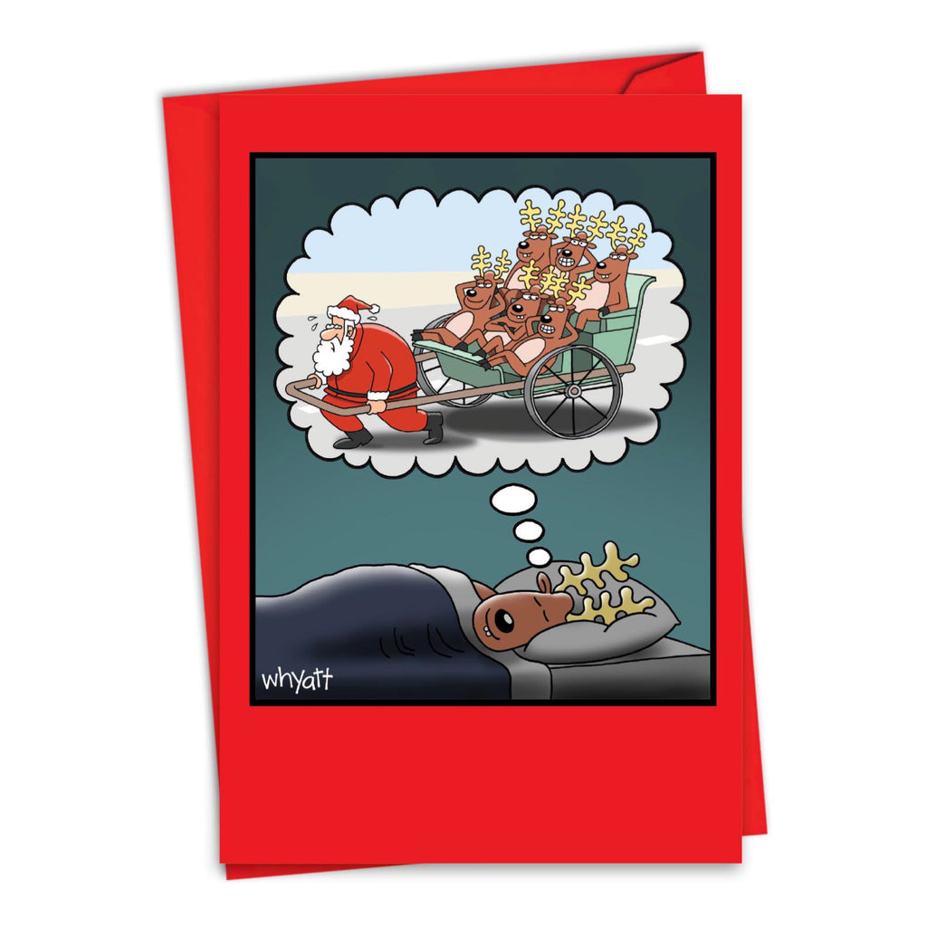 Reindeer Dream Christmas Card.