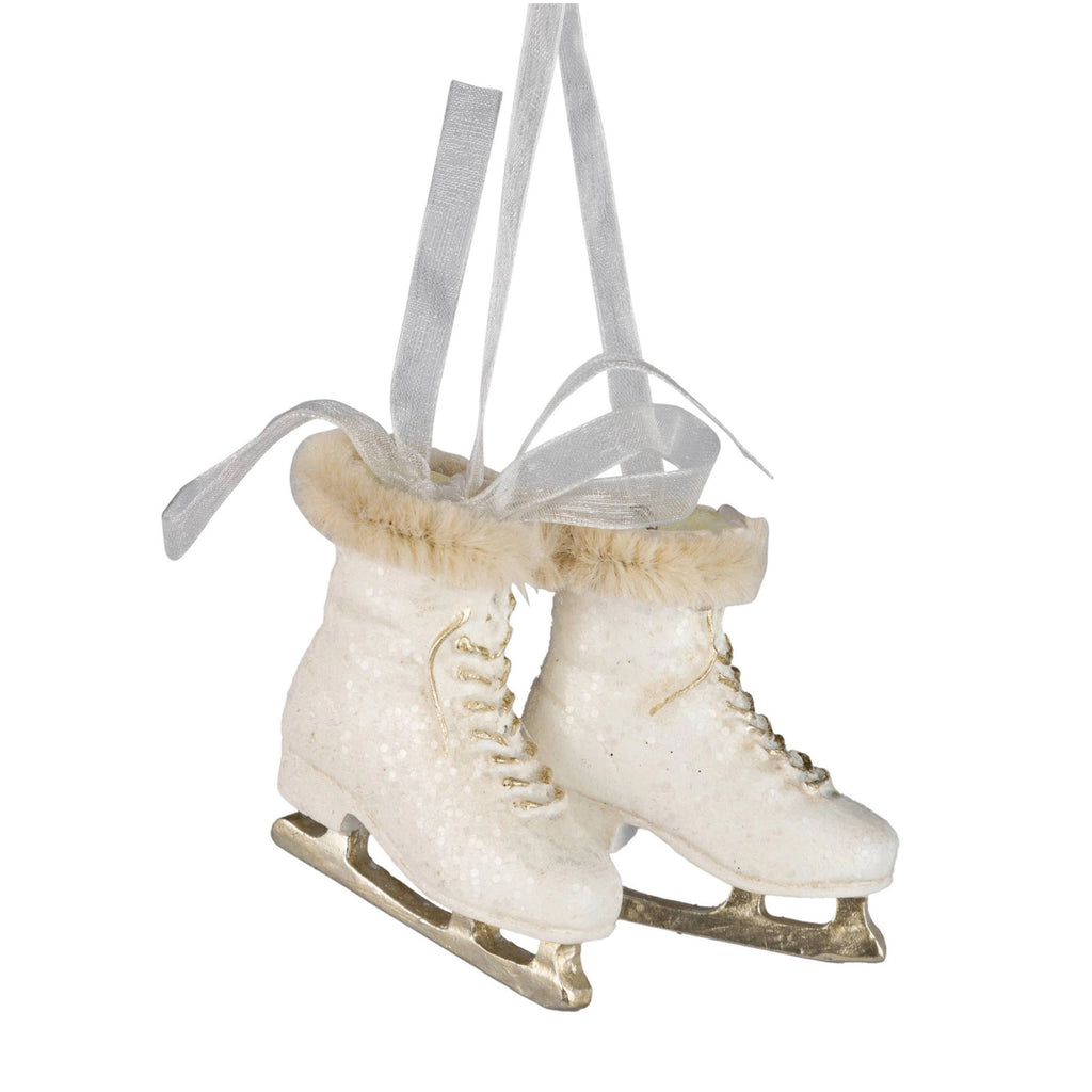 Resin Pair Of Skates Ornament.