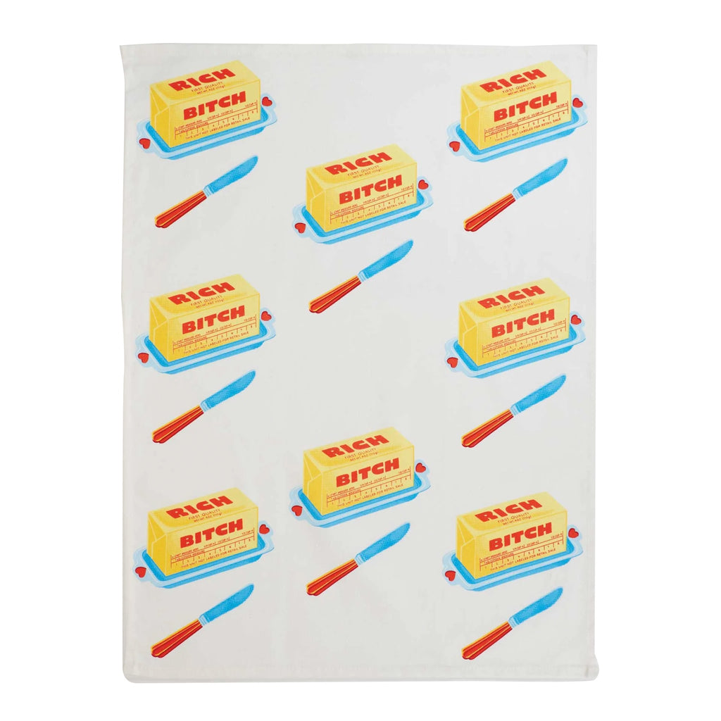 Rich Bitch Dish Towel.