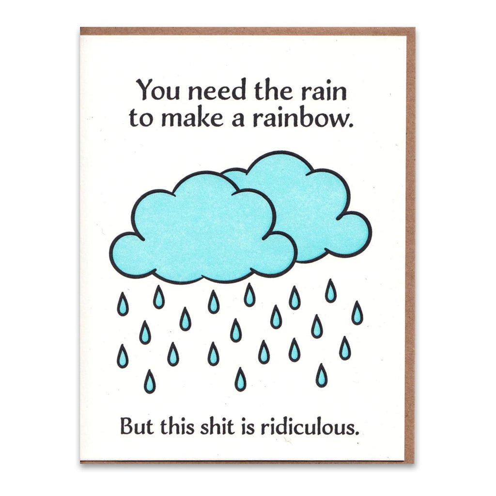 Ridiculous Rain Friendship Card.