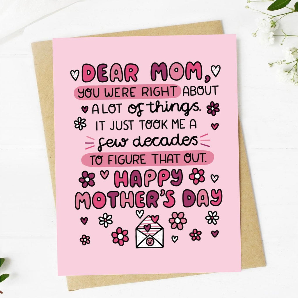 Right About A Lot Of Things Mother’s Day Card.