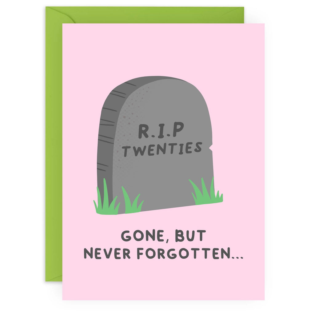 R.I.P. Twenties Birthday Card.
