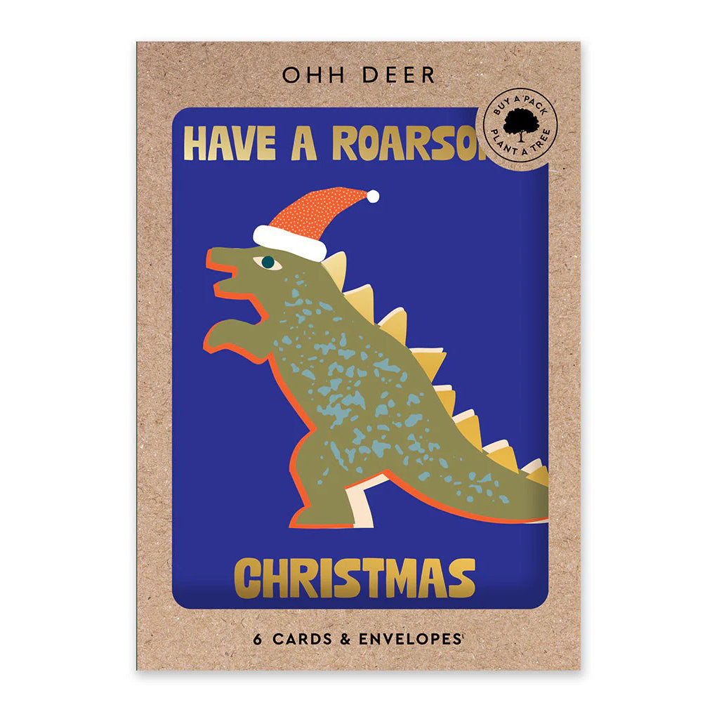 Roarsome Christmas Card Set.