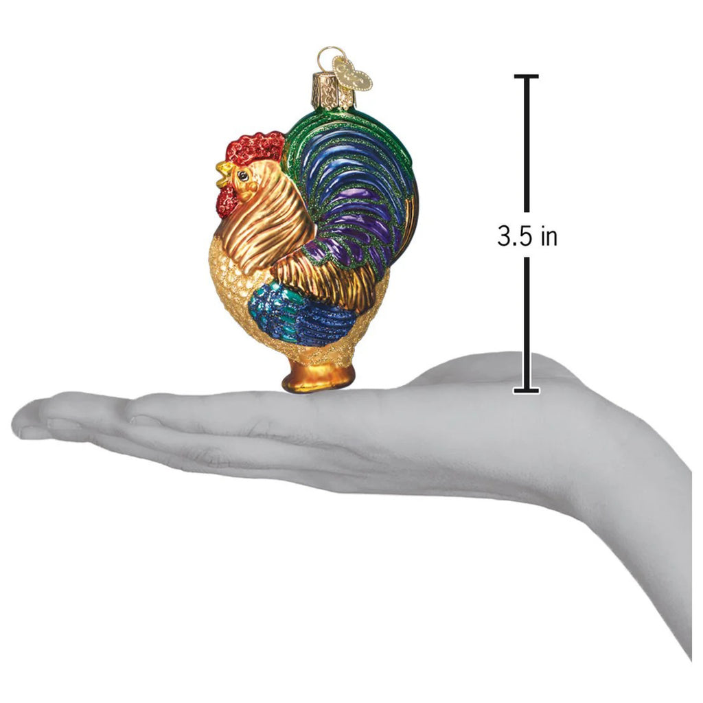 Rooster Ornament size.