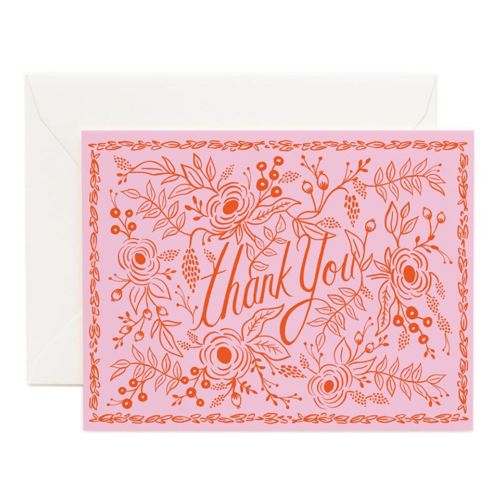 Rosé Thank You Card.