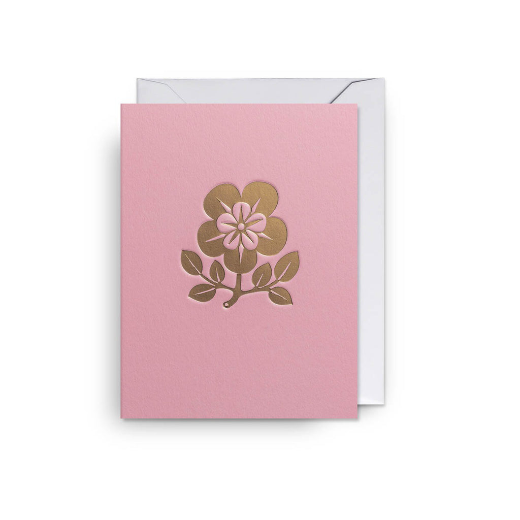 Rose On Pink Mini Card.