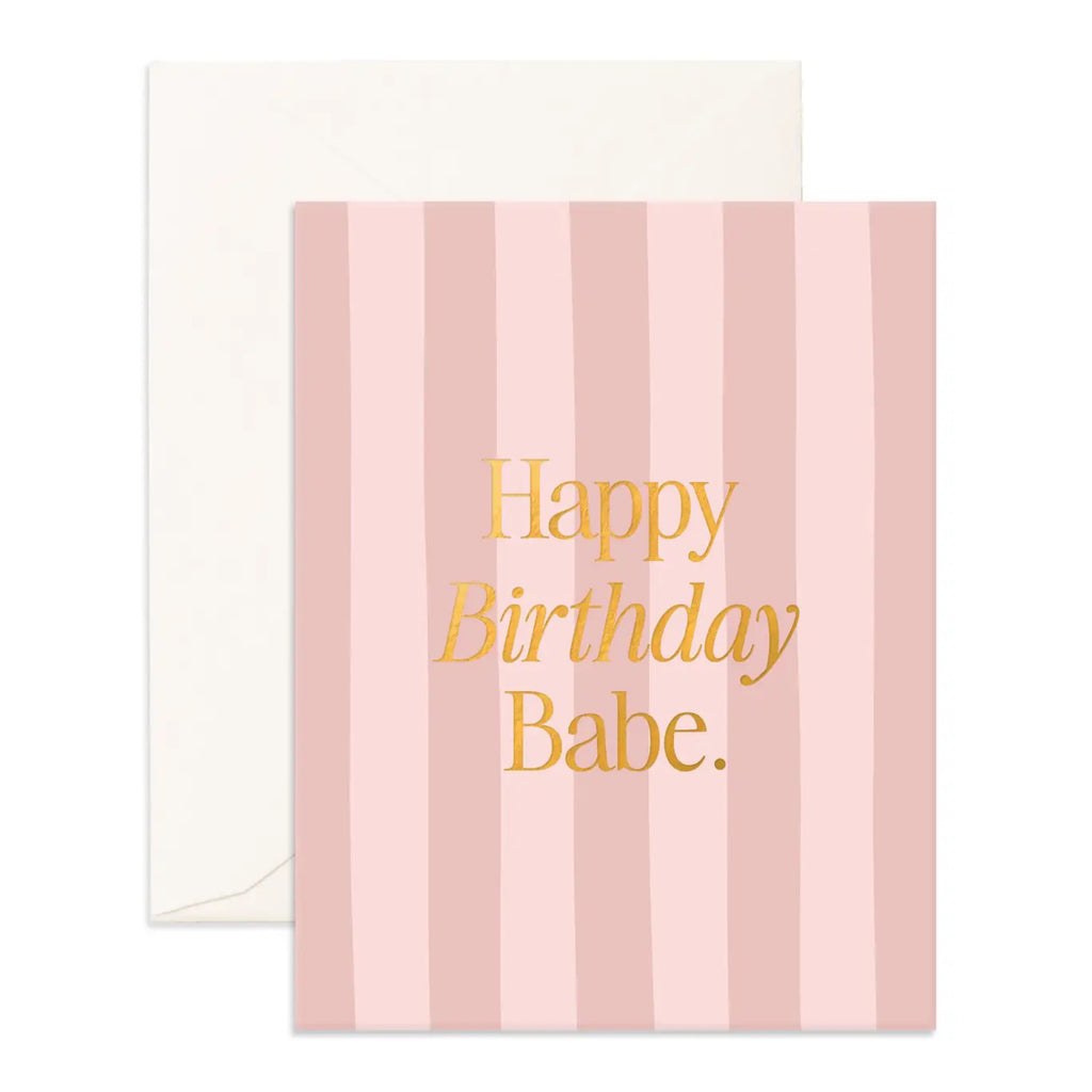 Rose Stripe Birthday Babe Card.