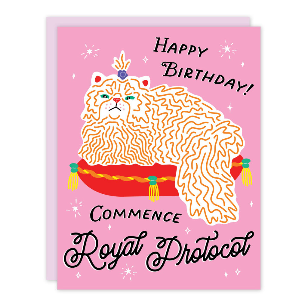 Royal Cat Birthday Card.