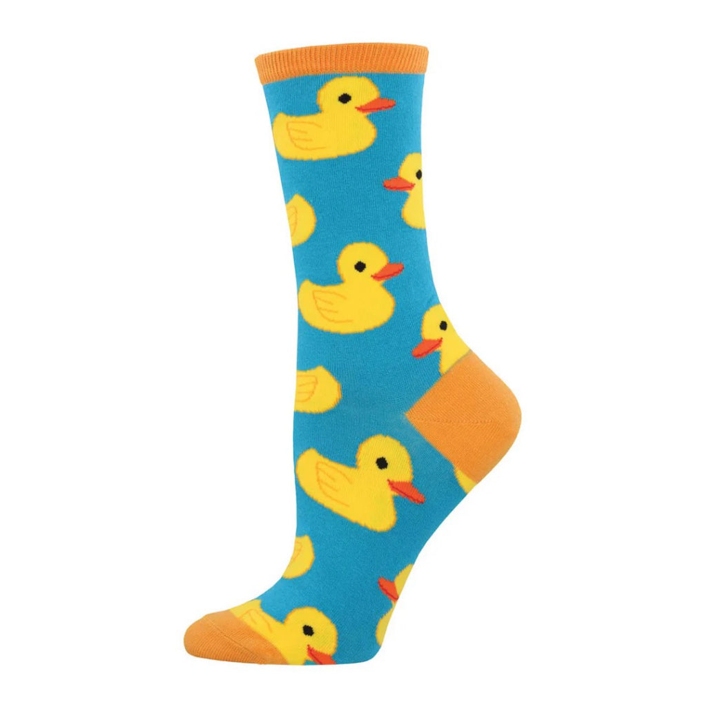 Rubber Ducky Socks Turquoise.