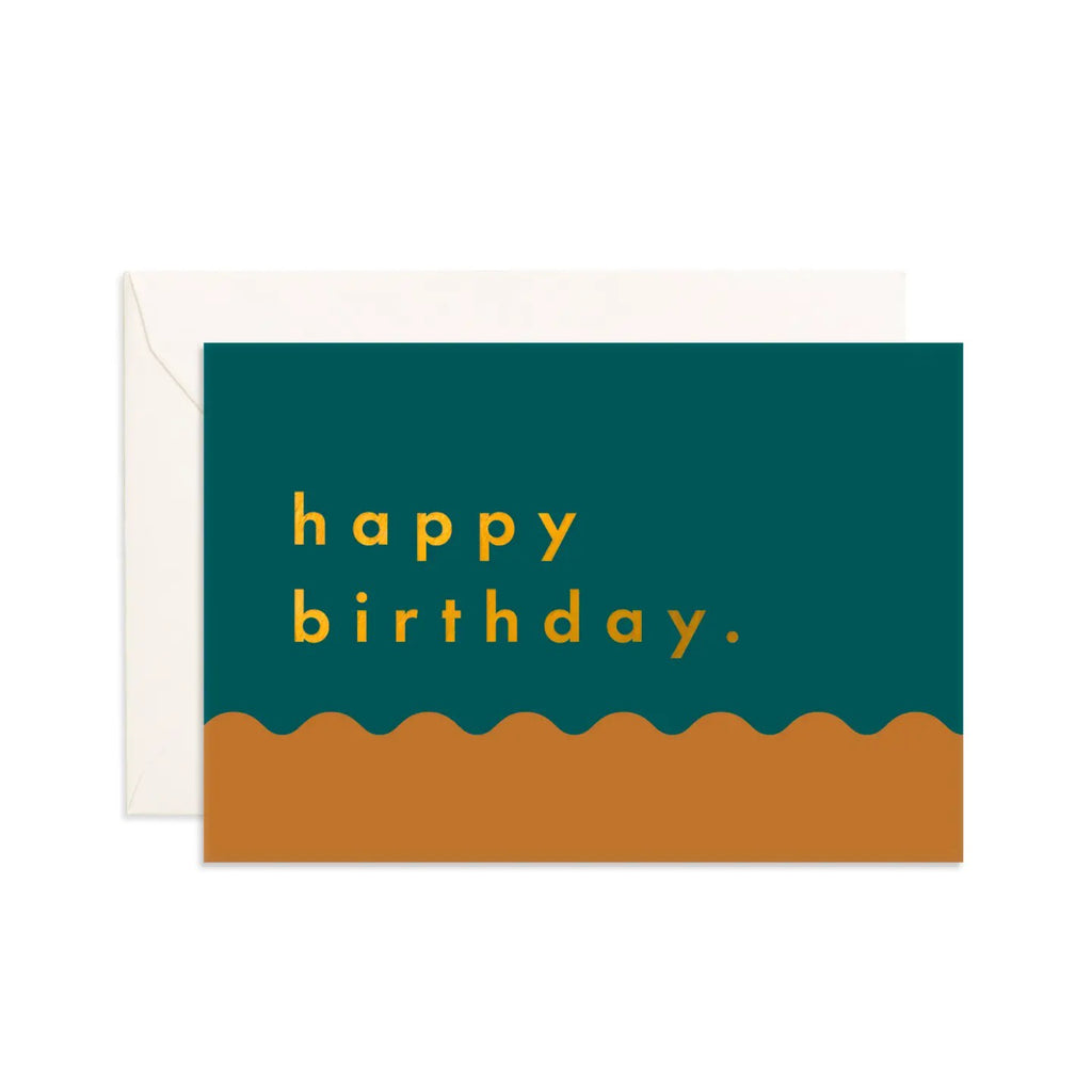 Rust Ripple Mini Birthday Card.